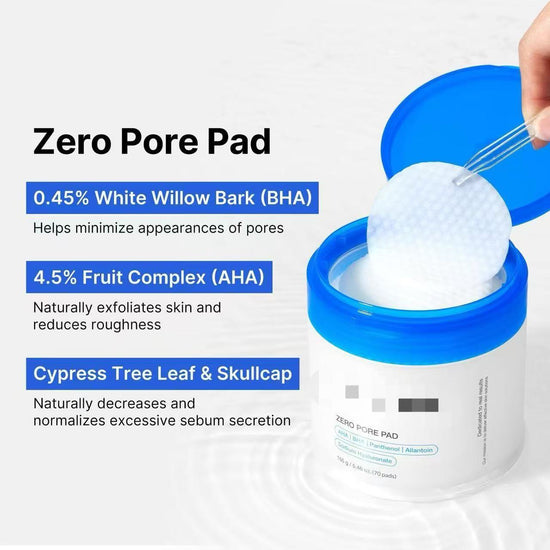 Medicube Zero Pore Pad 2.0 exfoliating pore care pads
