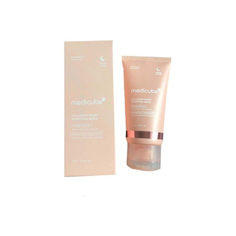 Medicube Collagen Night Wrapping Mask in a tube with packaging, ideal for overnight skincare.